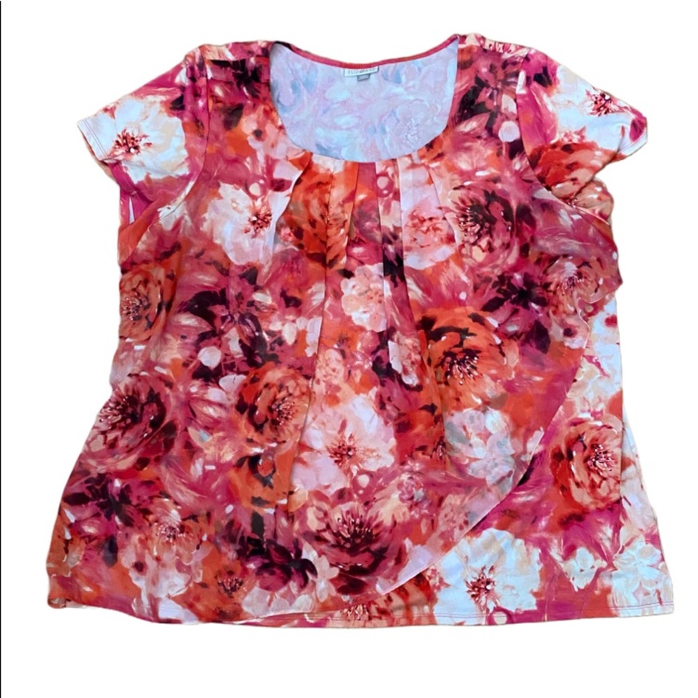 Roz & Ali Short Sleeve Blouse 3x